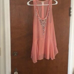 Sheer Racer-Back Tunic